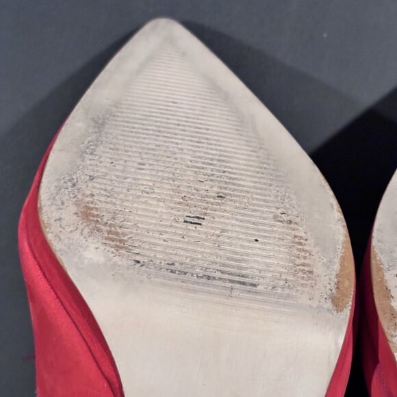 Steve Madden Lovey Red Suede Stiletto Pumps - Picture 14 of 16